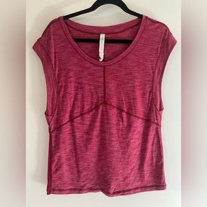 Lululemon Berry Pink Mesh Back Athletic Top